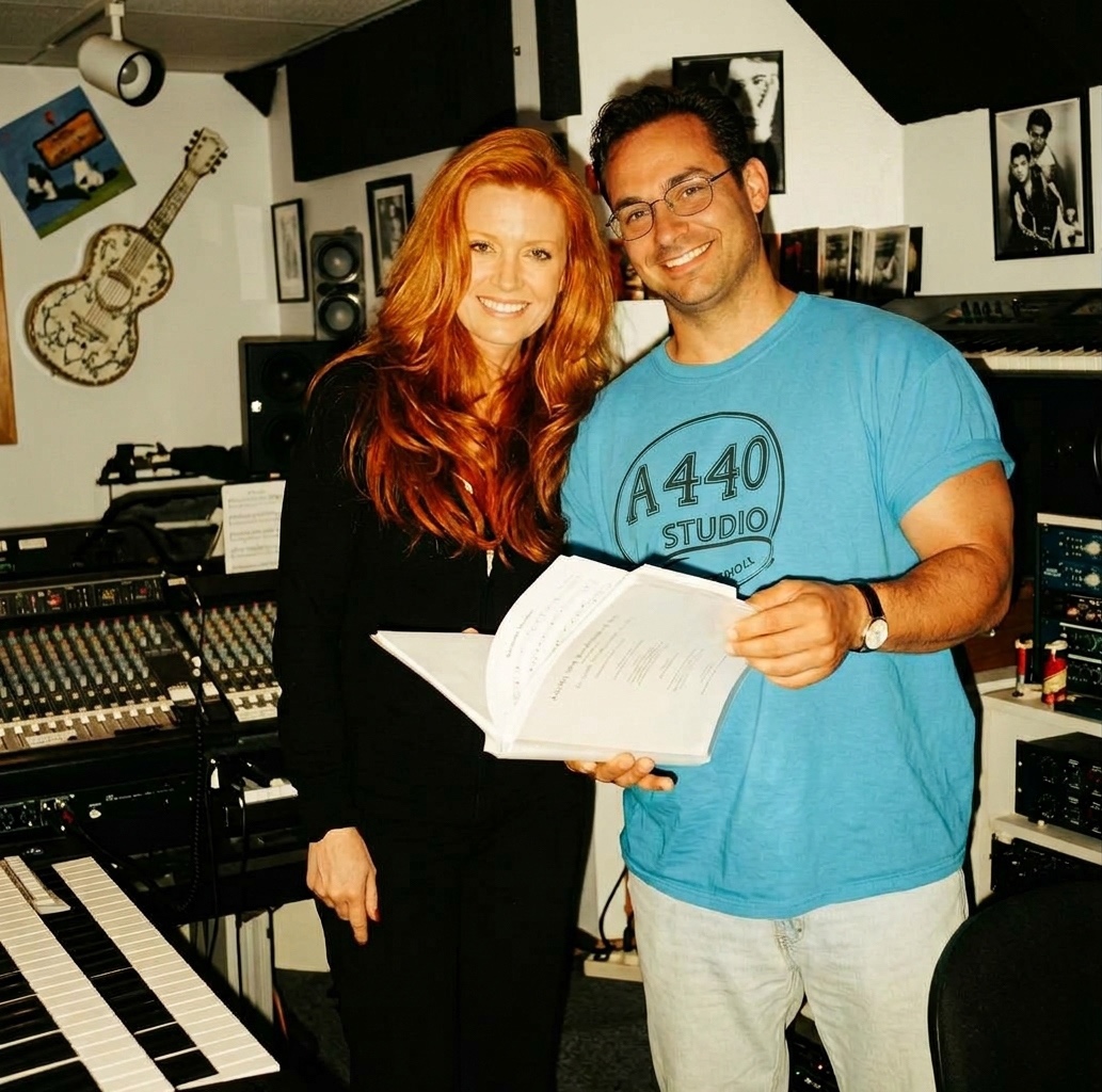 Anthony Paiano with Donna Presley in the studio
