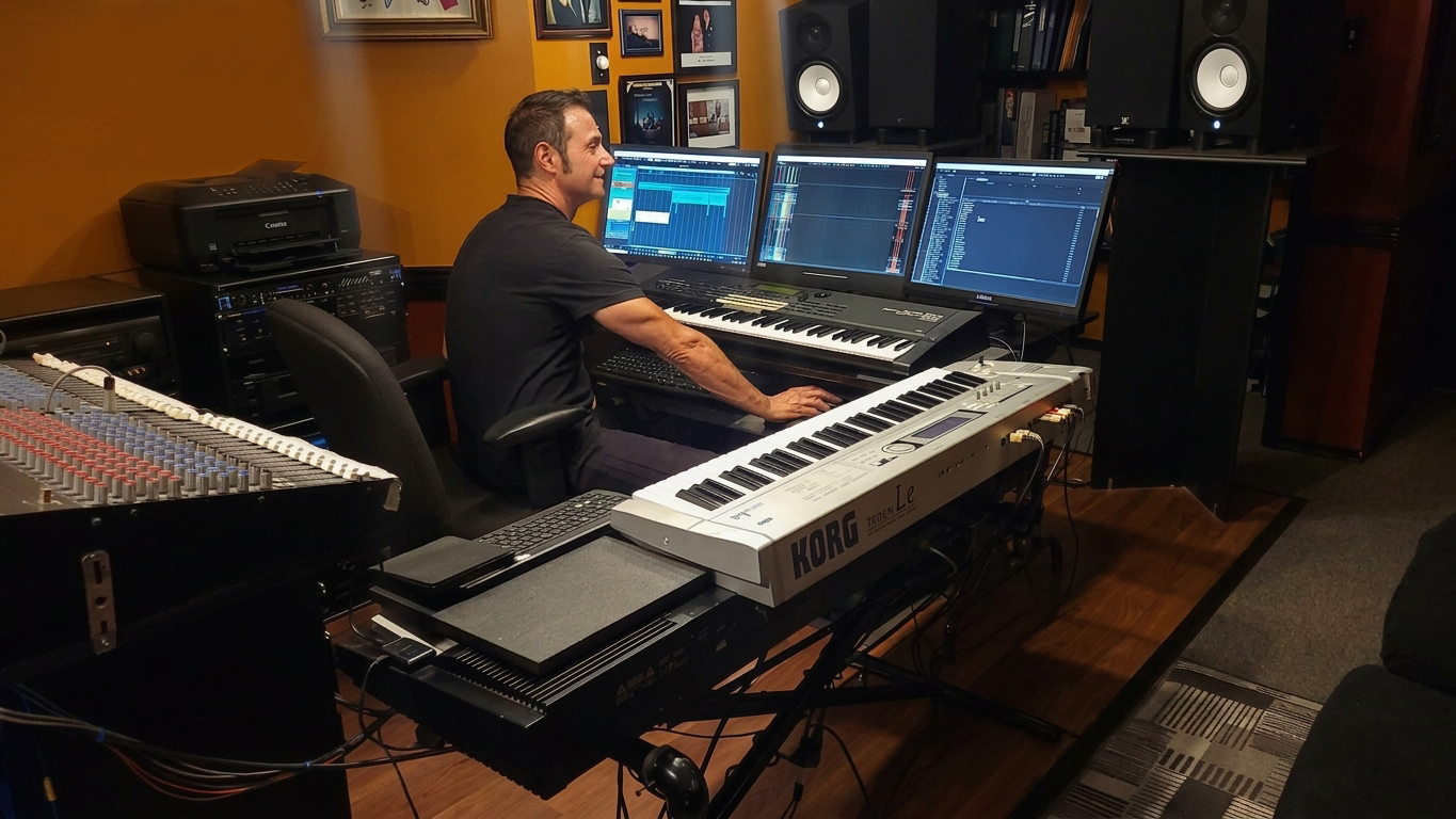 Tony Paiano producing at the Exodus Studio console