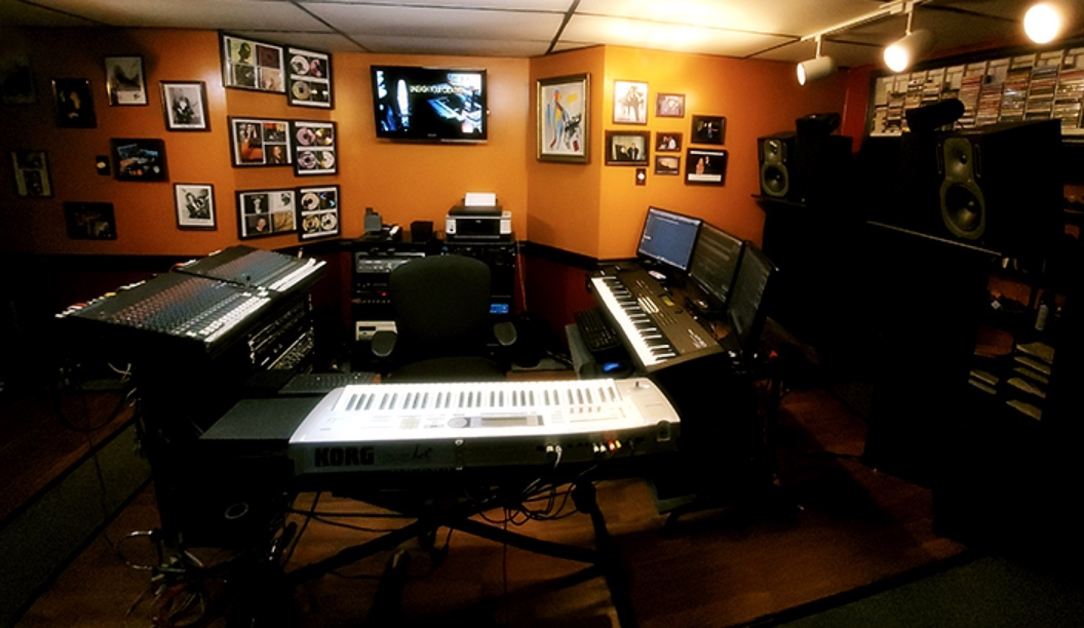 Control room and mixing desk